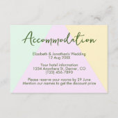 ミュートされたパステルジオメ結婚トリックズアコモデーション エンクロージャーカード (正面)