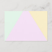 ミュートされたパステルジオメ結婚トリックズアコモデーション エンクロージャーカード (裏面)