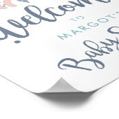 ミュートされたパステルレインボーベビーシャワーウェルカム ポスター (角)