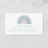 ミュートされたパステルレインボーベビーシャワーブックス エンクロージャーカード (正面)
