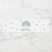 ミュートされたパステルレインボーベビーシャワー ペットボトルラベル (シングルラベル)