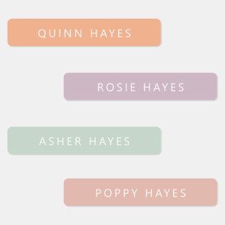 ミュートされたパステル名ラベル ラベル