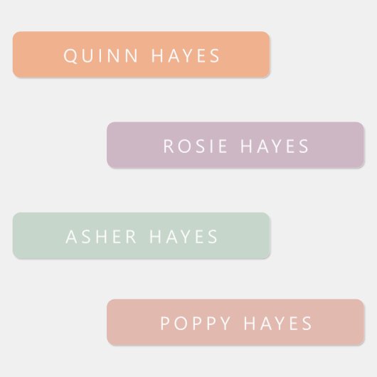 ミュートされたパステル名ラベル ラベル (グループ)