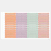 ミュートされたパステル名ラベル ラベル (シート)