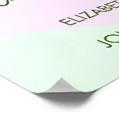 ミュートされたパステル結婚ジオメトリック ポスター (角)