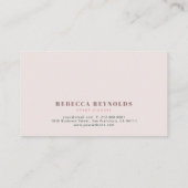 ミュートされたピンクと緑のテラゾパターモダンン 名刺 (裏面)