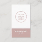 ミュートされたピンクのスキャン可能なQRコード名刺 名刺 (正面)