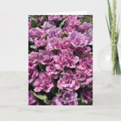 ミュートされたピンク、縁付きチューリップ、ノートカード サンキューカード (正面)