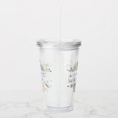 ミュートされたフローラフレーム |エレガントバラメイド・オブ・オーナー（花嫁付き添い人） アクリルタンブラー (右)