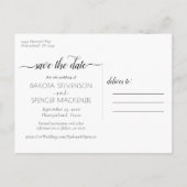 ミュートされたフローラリース |ブルーピンクイエロー結婚ズ 案内ポストカード (裏面)