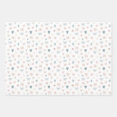 ミュートされたフローラ ラッピングペーパーシート (正面2)