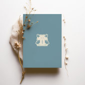 ミュートされたブルース、グレー、および白いヴィンテージアールデコ 招待状