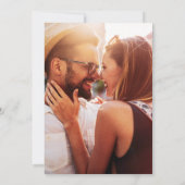 ミュートされたプラム結婚ワンの写真 招待状 (裏面)