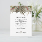 ミュートされたボ結婚タニカル サンキューカード (スタンド正面)