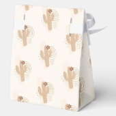 ミュートされたミニマルなボホ砂漠サボテン赤ちゃんシャワー フェイバーボックス (裏面)