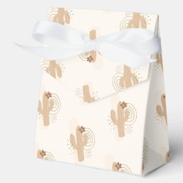 ミュートされたミニマルなボホ砂漠サボテン赤ちゃんシャワー フェイバーボックス