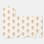 ミュートされたミニマルなボホ砂漠サボテン赤ちゃんシャワー フェイバーボックス (見開き)