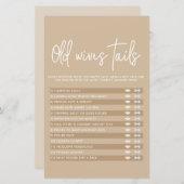 ミュートされたミニマルな赤ちゃんシャワー旧妻の物語ゲーム (正面/裏面)