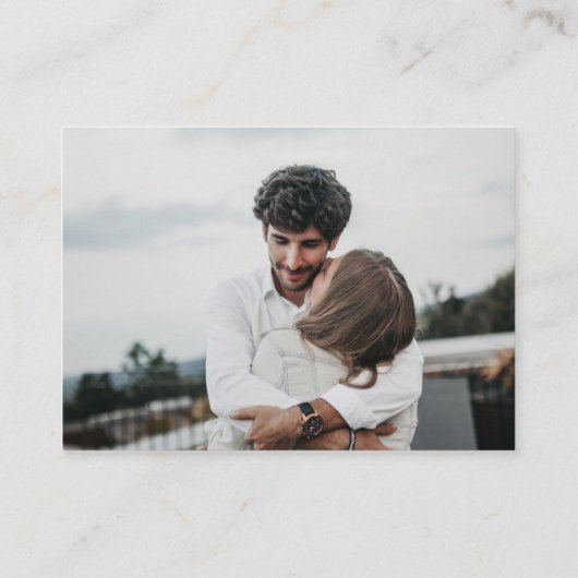 ミュートされたユーカリのスクリプトモダン詳細緑 エンクロージャーカード (裏面)