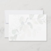 ミュートされたユーカリ結婚式RSVPカード ノートカード (裏面)