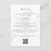 ミュートされたユーカリQRコード結婚の詳細 エンクロージャーカード (正面)