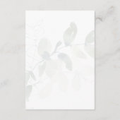 ミュートされたユーカリQRコード結婚の詳細 エンクロージャーカード (裏面)