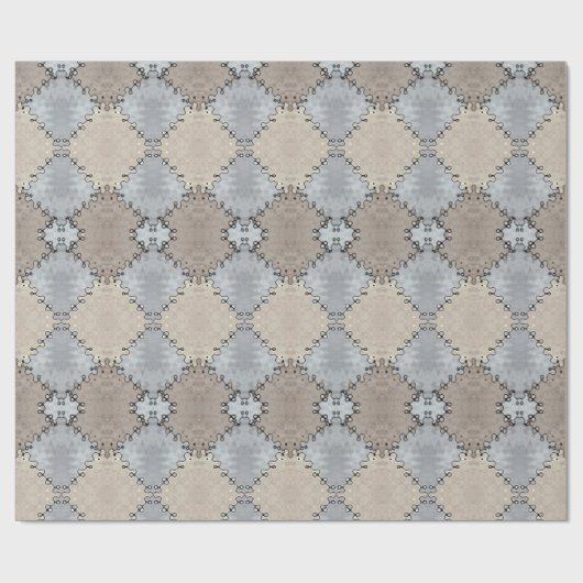 ミュートされた地球のトーンパターン ラッピングペーパー (フラット)