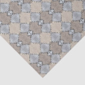 ミュートされた地球のトーンパターン 薄葉紙 (詳細)