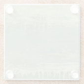 ミュートされた水平線 ガラスコースター (裏面)