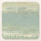 ミュートされた水平線 スクエアペーパーコースター (正面)