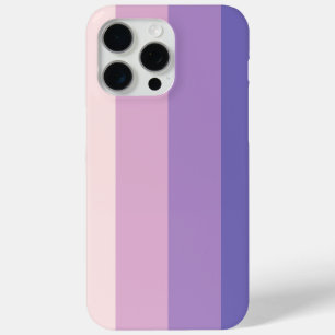 ミュートされた紫のシェードの垂直ストライプ色 iPhone 15 PRO MAXケース