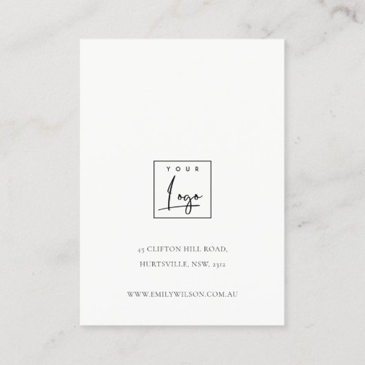 ミュートされた緑のアクアアゲート自然ヘアピンディスプレイ 名刺 (裏面)