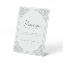 ミュートされた緑のヴィンテージ縁ど華美フレームの優先