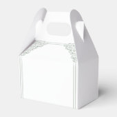 ミュートされた緑のヴィンテージ華美フレームの優先結婚効果 フェイバーボックス (裏面サイド)