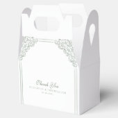 ミュートされた緑のヴィンテージ華美フレームの優先結婚効果 フェイバーボックス (オープン)