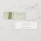 ミュートされた緑の青のアゲートス自然タッドイヤリングディスプレイ スキニー名刺 (正面/裏面)