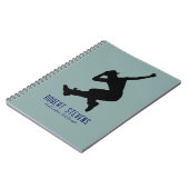 ミュートされた緑の黒いダンスのシルエット ノートブック (左側)