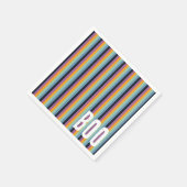 ミュートされた色のハロウィンストライプの設定 スタンダードカクテルナプキン (角)