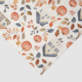 ミュートされた色の秋をテーマにした 薄葉紙 (詳細)