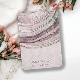 ミュートされた赤面薄紫アゲー自然トイヤリングディスプレイ 名刺