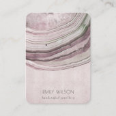 ミュートされた赤面薄紫アゲー自然トイヤリングディスプレイ 名刺 (正面)