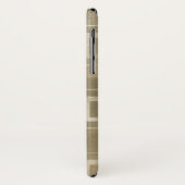 ミュートされた金ゴールドモダンの正方形の幾何学的なガラス Case-Mate iPhoneケース (裏面/左)