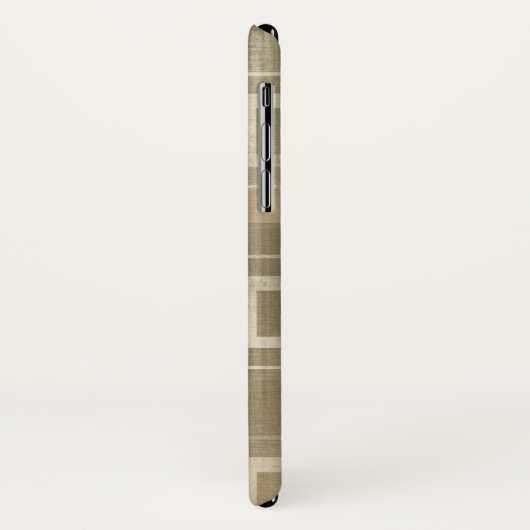 ミュートされた金ゴールドモダンの正方形の幾何学的なガラス Case-Mate iPhoneケース (裏面/左)