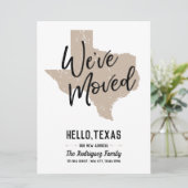 ミュートされた金ゴールド引っ越しました-テキサス州移動 カード (スタンド正面)