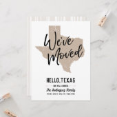 ミュートされた金ゴールド引っ越しました-テキサス州移動 カード (正面/裏面インサイチュ)