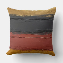 ミュートされた銅、金ゴールドオイル、マルサラ、および炭 クッション