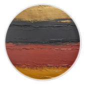 ミュートされた銅、金ゴールドオイル、マルサラ、および炭 セラミックノブ (正面)