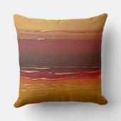 ミュートされた銅、金ゴールドオイル、マルサラ、オレンジ、ブロンズ クッション (裏面)