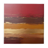 ミュートされた銅、金ゴールドオイル、マルサラ、赤 タイル (正面)