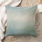 ミュートされた青い緑のベージュ海色 クッション (ブランケット)